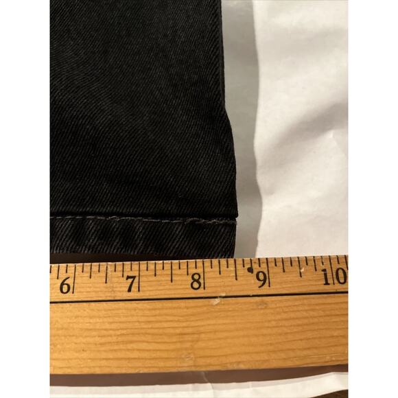 Levis 505 Jeans Mens 38x32 Regular Fit Straight Denim 100% Cotton Black Y2k EUC - Picture 8 of 10